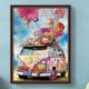 thumbnail image 1 of Cuadros Decorativos Kit de pintura de diamante con forma especial parcial de bricolaje 5D, decoración de coche de flores (XD042) Wdftyju embutido en tela, 1 of 9