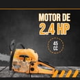 thumbnail image 4 of Motosierra A Gasolina 45cc 2.5HP 18 Pulgadas Hoteche G840004 Hoteche, 4 of 8