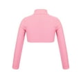 thumbnail image 2 of Eandarui Kids Girls One Piece Long Sleeves Tank Crop Top Ballet Gymnastic Workout Yoga Mock Neck Pink 6, 2 of 5