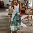 thumbnail image 2 of Fairy Tale Cabin Balloon Women's Summer Dresses 2025 Beach Casual Sleeveless Floral Print Tank Loose Sundress, 2 of 8