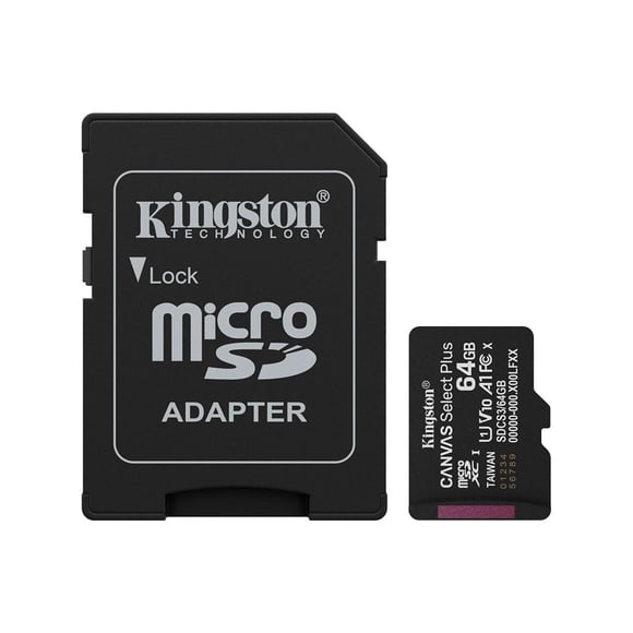 MEMORIA MICRO SD 64GB KINGSTON CANVAS SELECT PLUS GE3 CLASE 10