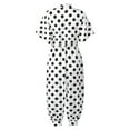 thumbnail image 5 of Cute Jumpsuits for Women Fall Dressy Polka Dot Formal Elegant Evening Party Wedding Guest Sexy Rompers, 5 of 6