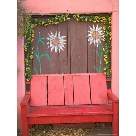 Decorative Chair, Mexican Folkart, Old Town Albuquerque, New Mexico, USA Print Wall Art By Walter