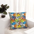 thumbnail image 6 of Yiaed Various Balls Print Pillow Covers Super Soft Decorative Square Throw Pillow Covers Case Cushion Covers for Sofa Couch Bedroom Car Decor（No pillow core）-12"x12", 6 of 7