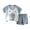 Z1-Grey, variant on Toddler Baby Boy Summer Outfit Short Sleeve T Shirt Top Casual Shorts Set Clothes 6 12 18 24 Month, Size 24 Months