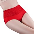 thumbnail image 3 of Gibobby Ropa Interior dama cintura alta cintura encaje malla sexy cintura delgada delgada ropa interior （Rojo， XL), 3 of 5