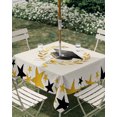 thumbnail image 2 of Square Outdoor Tablecloth with Umbrella Hole Academic Cap Diploma Outside Table Cloth Waterproof Patio Table Cover Modern Graduation Star Burlap Zipper Tablecloths for Picnic Party Camping 54x54 Inch, 2 of 8