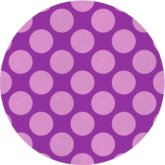 Ahgly Tapis d'Intérieur Lavable en Machine Carré Violet Transitionnel, 3 Pieds Carré