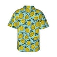thumbnail image 3 of Haiem Lemon Printed Hawaiian Shirt for Men - Men’s Casual Beach Summer Shirts - Stretch Fabric with Modern Fit-X-Large, 3 of 9