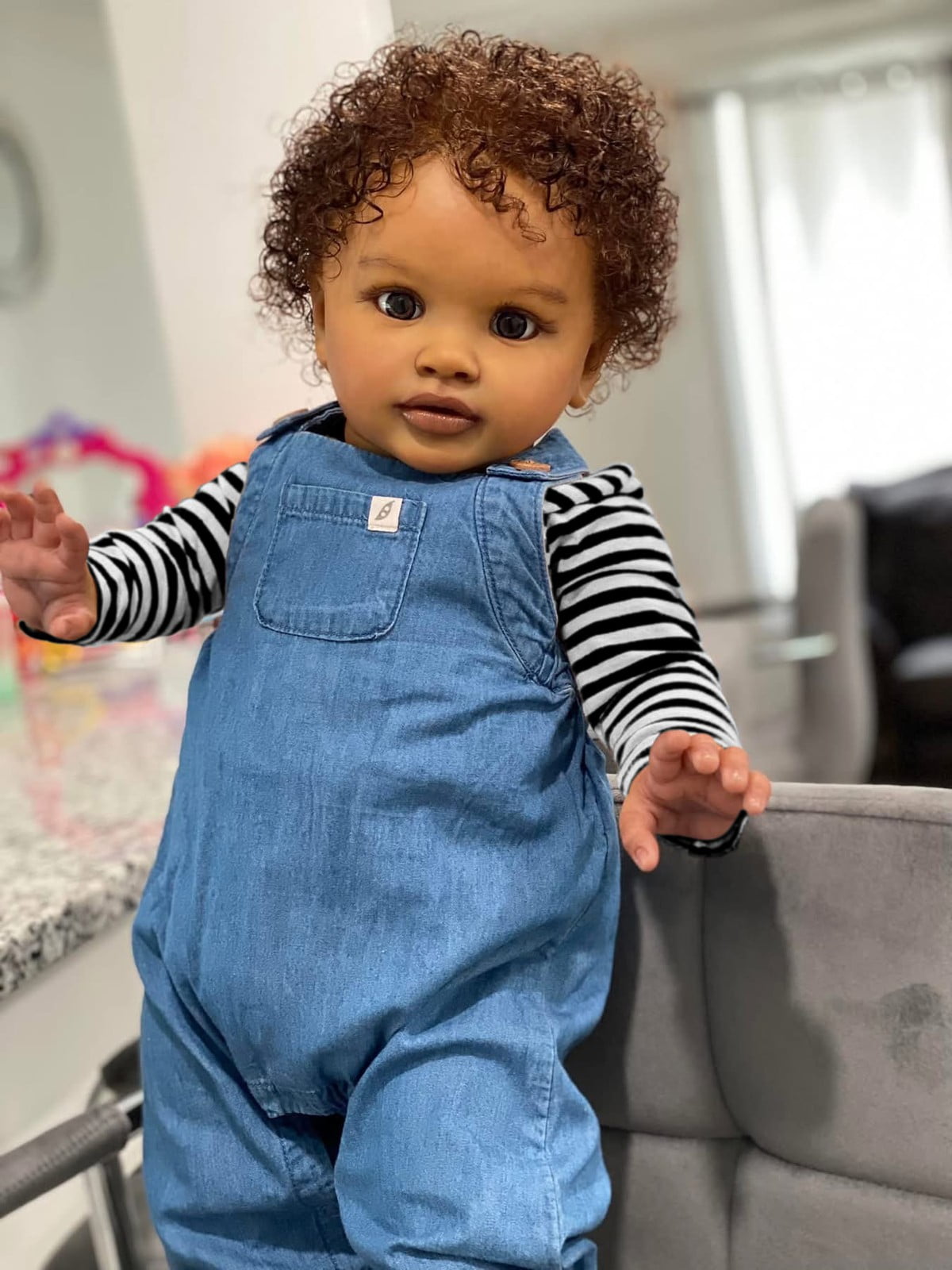 Reborn Baby Dolls Black Boy, Realistic 26 inch African American Newborn Boy Doll, Lifelike Cloth Body, Christmas Birthday Gift for Kids Age 3 +