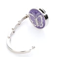 thumbnail image 2 of Gancho plegable para monedero Cateissary soporte para bolso de mano de moda para mujer Violeta, 2 of 6