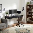 thumbnail image 5 of Simpli Home Harper 60 inch Wide Solid Wood Mid Century Modern Desk in Black, 5 of 11