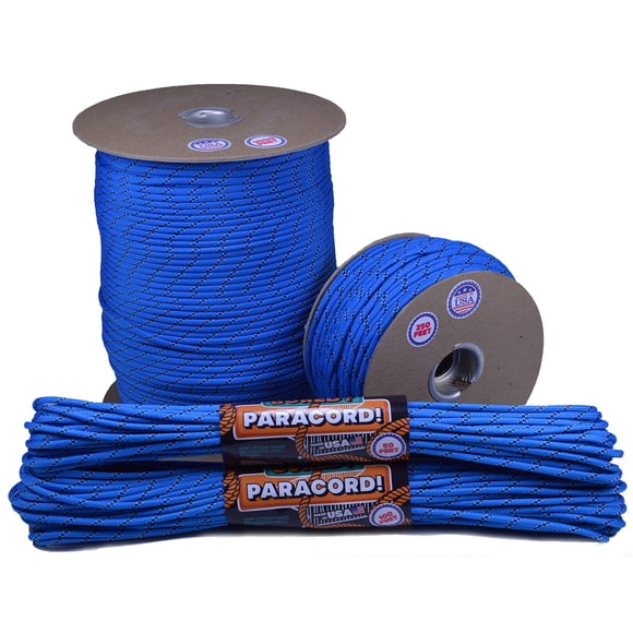 Bored Paracord - 1', 10', 25', 50', 100' Hanks & 250', 1000' Spools of Parachute 550 Cord Type III 7 Strand Paracord Well Over 300 Colors - Stargate - 25 Feet