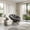Grey, variant on Sailvan Ergonomic Wicker Papasan Chair with 360 Swivel