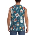 thumbnail image 4 of Fotbe Men's Christmas Snowman Gift Print Men's Sleeveless Muscle Tank Tops Casual T-Shirts for Gym Workout Beach-Small, 4 of 8