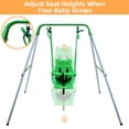 thumbnail image 2 of CIPACHO Kids Swing Set, Bucket Style Swing Seat, Outdoor Playground for Age 3+, Green, 2 of 7