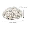 thumbnail image 2 of BESTYASH 3 Pcs Boutons de Manteau Classiques pour Vêtements Femmes Alliage Argenté Rond, 2 of 6