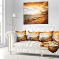 thumbnail image 2 of Designart Amazing Sunrise at Atlantic Ocean - Modern Seashore Throw Pillow - 18x18, 2 of 4