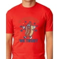 thumbnail image 2 of Fourth Of July Men's In Mustard We Trust Hot Dog Fireworks Patriotic Funny Parody Short-Sleeve T-Shirt, 2 of 5