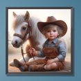 thumbnail image 3 of Kit de pintura por números Wdftyju sobre lienzo arte al óleo imagen de caballo 40x40cm, 3 of 9