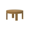 thumbnail image 3 of Plank+Beam Solid Wood Contour Round Coffee Table, 30" Coffee Table, Coffee Tables for Living Room, Modern Center Table for Small Spaces, Pecan, 3 of 9