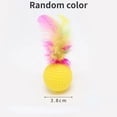 thumbnail image 2 of Cat Ball Toys with Feathers, Interactive Indoor Kitten-Toy Balls for Exercise, Sound Pounce Entertainment, Self Play Cat Toys for Boredom, Random Color 1Pcs A, 2 of 5