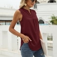 thumbnail image 3 of Camisa casual para mujer, camiseta sin mangas para mujer, camiseta sin mangas con escote en V para mujer, camiseta de verano para mujer, tecnología avanzada, 3 of 6