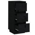 thumbnail image 5 of vidaXL Buffet Noir 32x34x75 cm Pin Massif, 5 of 5