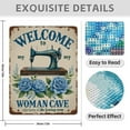 thumbnail image 3 of Diamond Art Kits for Adults - 5d Welcome Sewing Machine Blue Roses Diamond Painting for Adults, Diamond Art for Adults Beginners, Diamond Painting Kits for Adults for Home Wall Decor, 3 of 7