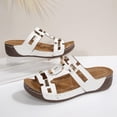 thumbnail image 6 of Summer Sandals For Women Casual Solid Color Fish Mouth Fashion Thick-soled Bottom Wedge Summer Style Summer Beach Walking Sandals, 6 of 9