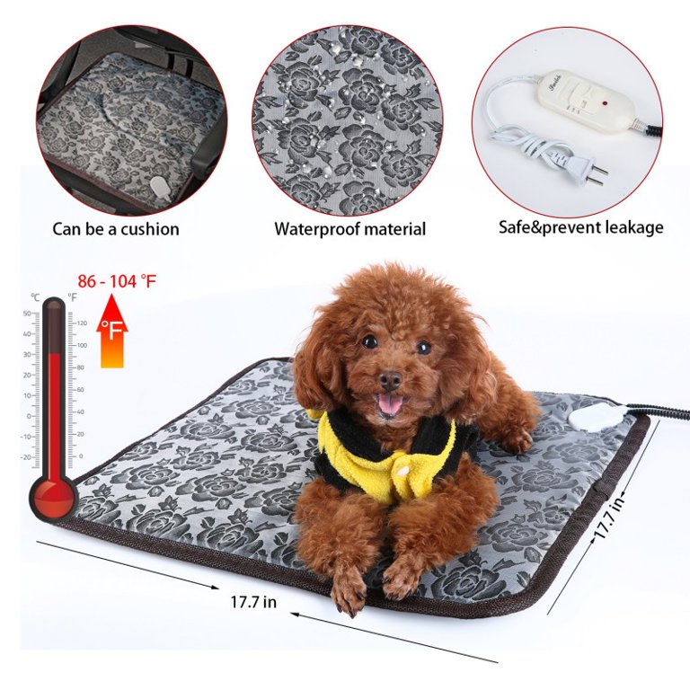 Spree Pet Electric Heating Pad for Dogs Cats 18x18inch Waterproof  Adjustable Chew Resistant Cord Warm Bed Mat Heated Suitable Indoor Outdoor  for Pets Beds Pets Blankets and Kennel - Walmart.com