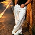 thumbnail image 4 of Mens Pockets Joggers Pants Solid Color Sports Sweatpants Mens Long Trousers, 4 of 8