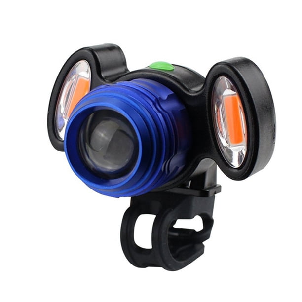 Faros delanteros para bicicleta, recargables por USB, LED, multifuncionales, con zoom ajustable