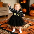thumbnail image 2 of Weebloom Halloween Dresses For Toddler Girls Tutu Cat Dress Up Party Long Sleeve Stage Performance Outfit Clothes Girls Dress Black 2-3 Years, 2 of 8