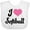 AA-White, variant on Inktastic I Love Softball Girls Sports Girls Baby Bib