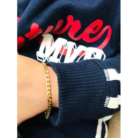 Newborn Baby/Children/Boys/Girls Bracelet, Real Gold Filled Baby Bracelet Cuban Link