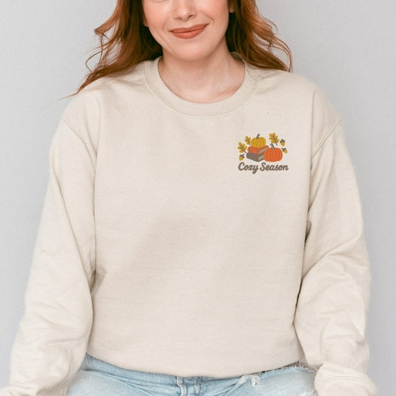 Embroidered Cozy Season Books -  Women's Sweatshirt