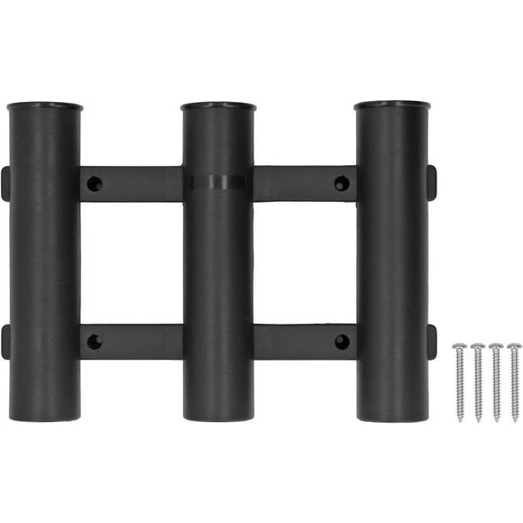 HUGFEGWE Fishing Rod Holder ABS 3 Tubes Rack Bracket Portable Durables for Freshwater Seawater Kayak Yacht CJB91-51378