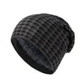 thumbnail image 2 of Dyfzdhu Women Mens Hat Plus Fleece Ear Protection Warm Pullover Cap Outdoor Windproof Pile Black, 2 of 3