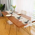 thumbnail image 2 of Yayeee Table Runner 70 inches Long Home Kitchen Dinning Party Decoration, Gray Cartoon Halloween Cat, 2 of 7