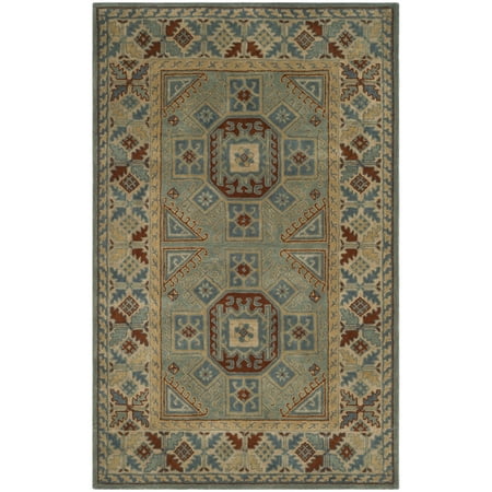 Washam Hand-Tufted Wool Blue Area Rug  Overall Product Weight: 32 lb.  Material: Wool AT A GLANCE 1. Hand Made 2. Country of Origin: India 3. Material: Wool 4. Technique: Tufted PRODUCT DETAILS 1. Technique: Tufted 2. Construction: Handmade 3. Material: Wool 4. Location: Indoor Use Only RUG SIZE: RECTANGLE 5   X 8   1. Overall Product Weight: 32 lb. OTHER DIMENSIONS 1. Pile Height: 0.63     FEATURES 1. Material: Wool 2. Material Details: Wool Pile 3. Construction: Handmade 4. Technique: Tufted 5. Backing Material: Yes 6. Backing Material Details: Cotton 7. Primary Color: Blue 8. Location: Indoor Use Only 9. Floor Heating Safe: Yes 10. Rug Pad Recommended: Yes 11. Supplier Intended and Approved Use: Residential Use 12. Product Care: Professional cleaning 13. Country of Origin: India WARRANTY 1. Commercial Warranty: No You may also like following products 1. Armando Geometric Black/Dark Brown/Ivory Area Rug  Product Warranty: Yes  Primary Color (Rectangle 2   x 3   Rug Size): Olive 2. Brushstroke Striped Handmade Tufted Wool Brown/Red Area Rug  Material: Wool  Construction: Handmade 3. Chattooga Hand-Tufted Brown Area Rug  Hand Made  Patterns are subject to change based upon rug size 4. Dunbar Hand-Tufted Wool Multicolor Area Rug  Technique: Tufted  Material: Wool 5. RATNA W/ARTSILK WOOL AND VISCOSE Area Rug  Construction: Handmade  Primary Color: Taupe