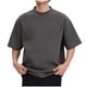 thumbnail image 1 of Blusas y camisas de manga corta y cuello redondo para hombre, blusas casuales de color liso con cuello redondo y mangas cortas para hombre., 1 of 5