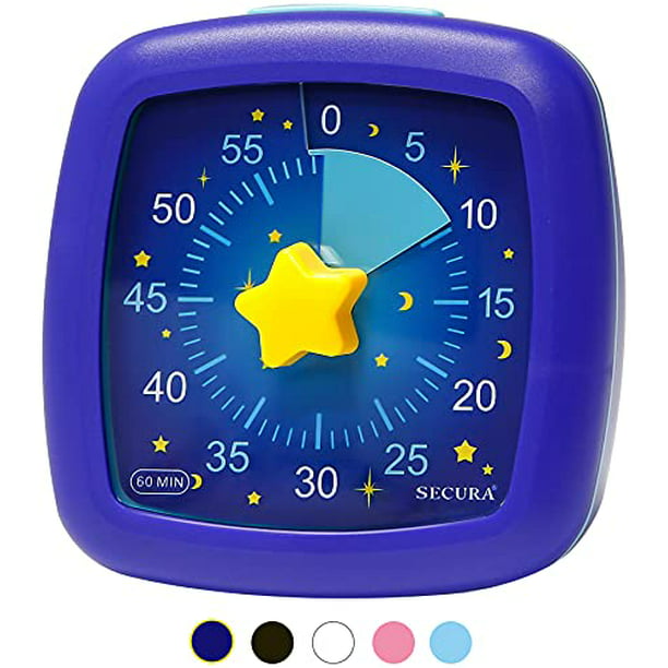 Secura 60-Minute Visual Timer, Silent Study Timer for Kids and Adults, Time Timer for (Starry Sky) - Walmart.com