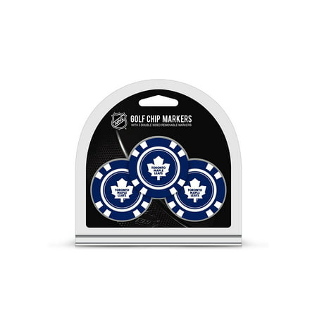 NHL Toronto Maple Leafs 3 Pack Golf Chip Ball Markers, 3 team colored golf chips By Team Golf from