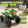 thumbnail image 3 of 24V Dinosaur Kids Ride On Car, 2 Seater Power Ride On Toy for Kids with Remote Control, Bluetooth, USB, 4-Wheel Suspension, Dinosaur Electric Toy Car for Boys and Girls Ages 3-8, 3 of 8