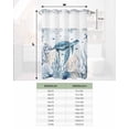 thumbnail image 6 of No Hook Shower Curtain with Snap in Liner, Summer Sea Turtle Ocean Coral Seaweed Shell Marine Life Vintage Shower Curtains for Bathroom, Washable Inner Liner with Mesh Top Window, 54"x78", 6 of 6