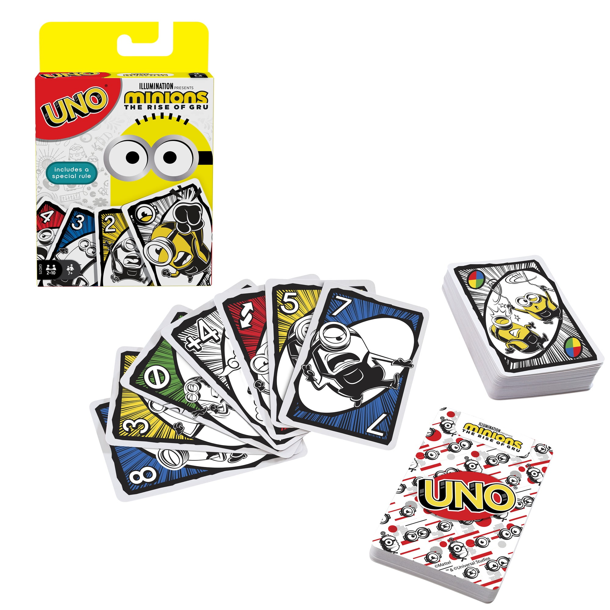 Uno Featuring Illumination S Minions The Rise Of Gru Card Game For Ages 7y Walmart Com Walmart Com