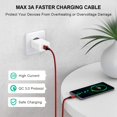 thumbnail image 3 of Cable USB-A a USB-C etguuds, paquete de 5, carga rápida, 3 of 8