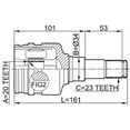 thumbnail image 2 of Febest INNER CV JOINT 20X34X23 # 0111-KSP90 OEM 43403-0D061, 2 of 2