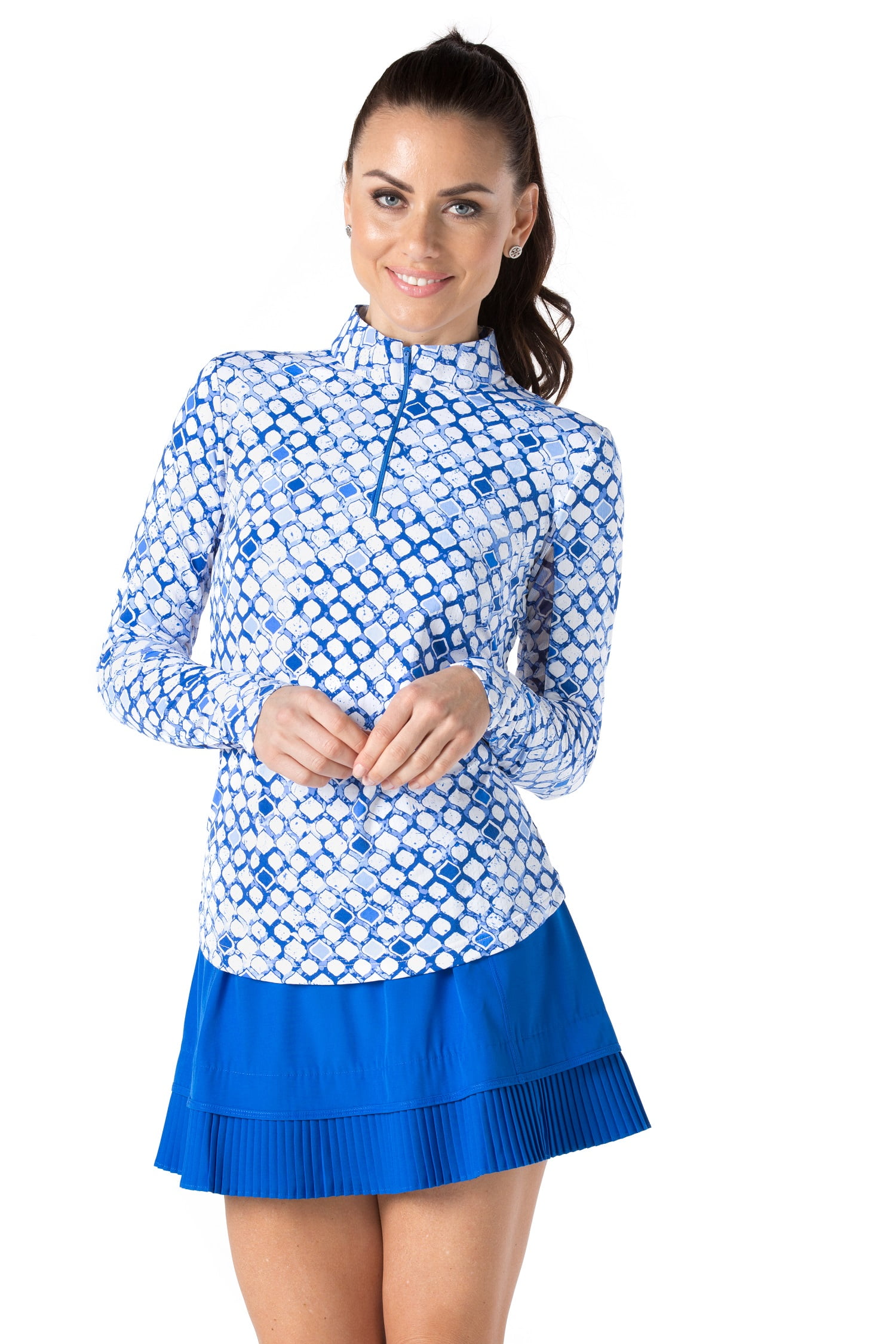 IBKUL Golf Ladies Long Sleeve Mock Neck